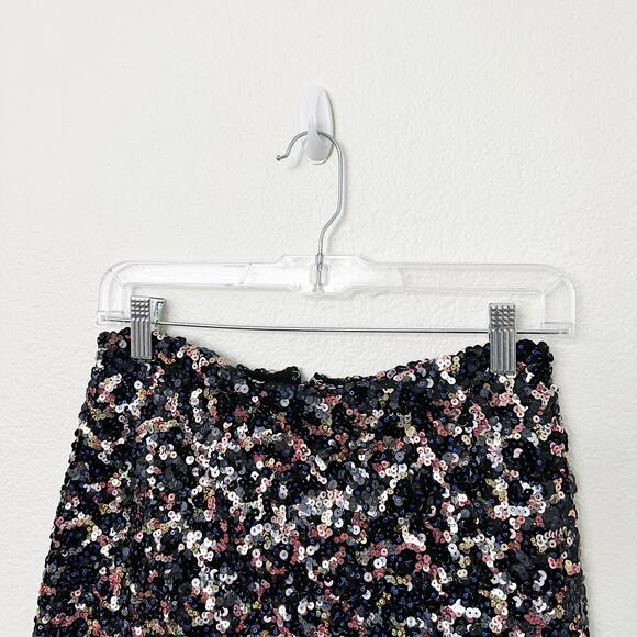 [Urban Outfitters] Darren Rainbow Sequined Side Slit Mini Skirt Party Size XS - Picture 10 of 12